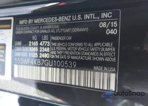 2016 Mercedes-Benz C 300 Sport 4Matic from USA, damaged, VIN 55SWF4KB7GU100539